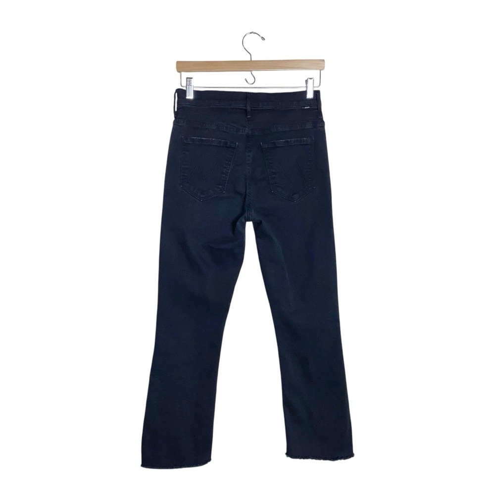 Mother Insider Crop Step Fray High Rise Asymmetrical Raw Hem Jeans in Not Guilty - Picture 5 of 10